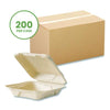 Vegware™ Nourish Molded Fiber Takeout Containers, Compostable, 7.9 x 7.9 x 2.9, White, Sugarcane, 200/Carton Takeout Food Containers - Office Ready