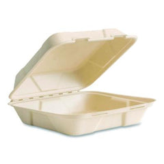 Vegware™ Nourish Molded Fiber Takeout Containers, Compostable, 9 x 9 x 3, Natural, Sugarcane, 200/Carton