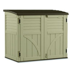Suncast® Horizontal Storage Shed, 4 ft 5" x 2 ft 8.5" x 3 ft 9.5", Sand/Slate