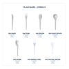 Eco-Products® Plantware Compostable Soup Spoon, Heavyweight, Plastic, White, 50/Pack, 20 Packs/Carton Disposable Soup Spoons - Office Ready
