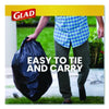 Glad® Lawn & Leaf Large Quick-Tie Trash Bags, Tie-Flap, 30 gal, 0.81 mil, 30 x 33, Black, 10 Bags/Box, 12 Boxes/Carton Lawn/Leaf & Large Trash Bags - Office Ready