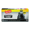 Glad® Lawn & Leaf Large Quick-Tie Trash Bags, Tie-Flap, 30 gal, 0.81 mil, 30 x 33, Black, 10 Bags/Box, 12 Boxes/Carton Lawn/Leaf & Large Trash Bags - Office Ready
