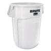 Rubbermaid® Commercial Brute Container, 44 gal, Plastic, White Indoor/Outdoor All-Purpose Waste Bins - Office Ready