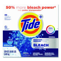 Tide® Plus Bleach Powder Laundry Detergent, HE Compatible, 80 Loads, Tide Original Scent, Powder, 129 oz Box