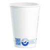 SOLO® Recycled Content PCF Paper Hot Cups, ProPlanet Seal, 12 oz, White/Blue, 1,000/Carton Hot Drink Cups - Office Ready