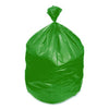 Heritage Eco Blend® Max Can Liners, 60 gal, 0.8 mil, 38" x 58", Green, 20 Bags/Roll, 5 Rolls/Carton LDPE Waste Can Liners - Office Ready