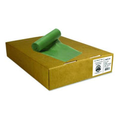 Heritage Eco Blend® Max Can Liners, 60 gal, 0.8 mil, 38" x 58", Green, 20 Bags/Roll, 5 Rolls/Carton