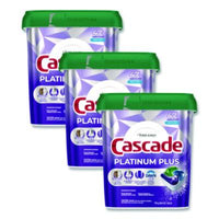 Cascade® Platinum Plus ActionPacs Dishwasher Detergent Pods, Fresh Scent, 26.6 oz Tub, 47/Tub, 3 Tubs/Carton Automatic Dishwasher Detergents - Office Ready