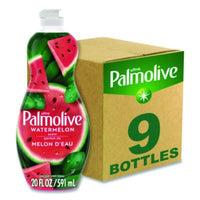 Ultra Palmolive® Dishwashing Liquid, Watermelon Scent, 20 oz Bottle, 9/Carton Manual Dishwashing Detergents - Office Ready