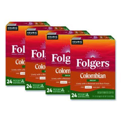 Folgers® Colombian Decaf K-Cups®, 24/ Box, 4 Boxes/Carton