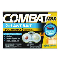 Combat® Max 2-in-1 Ant Bait, 0.84 oz, 4 Bait Stations Insect Killer Baits & Traps - Office Ready