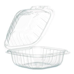Dart® Microwaveable Hinged Containers, ProPlanet, 6.31 x 6.31 x 3, Clear, Plastic, 300/Carton