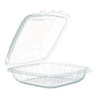 Dart® Microwaveable Hinged Containers, ProPlanet, 9 x 8.75 x 3, Clear, Plastic 150/Carton Takeout Food Containers - Office Ready