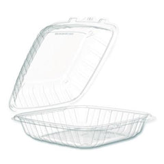 Dart® Microwaveable Hinged Containers, ProPlanet, 9 x 8.75 x 3, Clear, Plastic 150/Carton