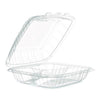 Dart® Microwaveable Hinged Containers, ProPlanet, 3 Compartments, 9 x 8.75 x 3, Clear, Plastic,150/Carton Takeout Food Containers - Office Ready