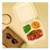 Dart® Microwaveable Hinged Containers, ProPlanet, 3 Compartments, 9 x 8.75 x 3, Clear, Plastic,150/Carton Takeout Food Containers - Office Ready