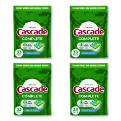 Cascade® ActionPacs®, Fresh Scent, 17.6 oz Bag, 33 Pacs/Bag, 4 Bags/Carton