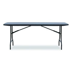 Iceberg IndestrucTable® Commercial Folding Table, Rectangular, 72" x 30" x 29", Charcoal Top, Charcoal Base/Legs
