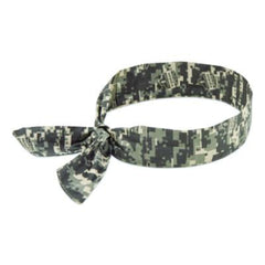 ergodyne® Chill-Its 6700 Cooling Bandana Polymer Tie Headband, One Size Fits All, Camo