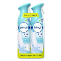 Febreze® AIR™, Linen and Sky, 8.8 oz Aerosol Spray, 2/Pack Aerosol Spray Air Freshener/Odor Eliminators - Office Ready