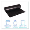 Heritage Reprocessed Resin Can Liners, 60 gal, 1.2 mil, 38 x 58, Black, 50 Rolls/Carton Repro Resin Waste Can Liners - Office Ready