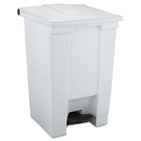 Rubbermaid® Commercial Indoor Utility Step-On Waste Container, 12 gal, Plastic, White Indoor All-Purpose Waste Bins - Office Ready