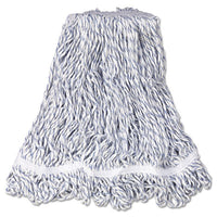 Rubbermaid® Commercial Web Foot® Premium Finish Mop Heads, White, Med, Cotton/Synthetic, 1