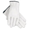 MCR™ Safety Grain Goatskin Driver Gloves, White, X-Large, 12 Pairs Driving Gloves - Office Ready