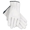 MCR™ Safety Grain Goatskin Driver Gloves, White, X-Large, 12 Pairs Driving Gloves - Office Ready