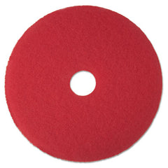 3M™ Red Buffer Floor Pads 5100, 14" Diameter, Red, 5/Carton