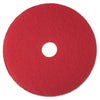 3M™ Red Buffer Floor Pads 5100, 14" Diameter, Red, 5/Carton Burnish/Buff Floor Pads - Office Ready