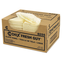 Chix® Fresh Guy™ Towels, 13.5 x 13.5, Yellow, 150/Carton Washable Cleaning Cloths - Office Ready