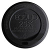 Eco-Products® EcoLid® 25% Recycled Content, Fits 10 oz to 20 oz Hot Cups, Plastic, Black, 100/Pack, 10 Packs/Carton Hot Cup Lids - Office Ready