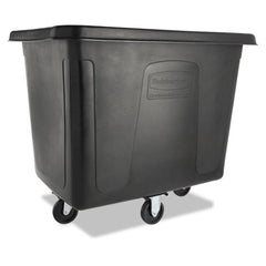 Rubbermaid® Commercial Cube Truck, 119.7 gal, 500 lb Capacity, Plastic/Metal, Black