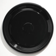 WNA Caterline Casuals™ Thermoformed Platters, 18" Diameter, Black, Plastic, 25/Carton