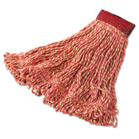 Rubbermaid® Commercial Super Stitch® Blend Mop, Cotton/Synthetic, Red, Large Wet Mop Heads - Office Ready