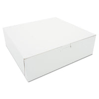 SCT® White One-Piece Non-Window Bakery Boxes, 10 x 10 x 3, White, Paper, 200/Carton Bakery Food Containers - Office Ready