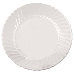 WNA Classicware Plastic Dinnerware, Plastic, 6" dia, Clear, 18/Bag, 10 Bags/Carton