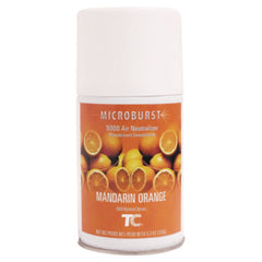 Rubbermaid® Commercial TC Microburst 9000 Air Freshener Refill, Mandarin Orange, 5.3 oz Aerosol Spray, 4/Carton