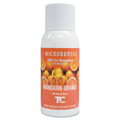 Rubbermaid® Commercial TC Microburst 3000 Air Freshener Refill, Mandarin Orange, 2 oz Aerosol Spray, 12/Carton