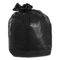 Trinity Plastics Low-Density Can Liners, 20 gal, 1.25 mil, 30" x 36", Black, Flat Pack, 100/Carton