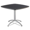 Iceberg CaféWorks™ Table, Square, 36" x 36" x 30", Graphite Granite/Silver Indoor Dining & Cafe Tables - Office Ready