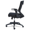 Alera® Alera® EB-K Series Synchro Mid-Back Flip Arm Mesh-Chair, Supports Up to 275 lb, 18.5" to 22.04" Seat Height, Black Office Chairs - Office Ready