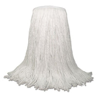 Boardwalk® Banded Rayon Cut-End Mop Heads, White, 20 oz, 1 1/4