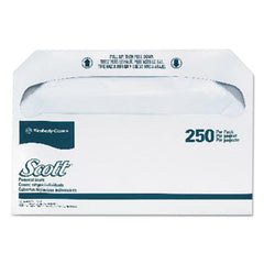Scott® Personal Seats Toilet Seat Covers, 14.5 x 17, White, 250/Pack, 20 Packs/Carton