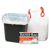 Handi-Bag Drawstring Kitchen Bags, 13 gal, 24" x 27.4", White, 50 Bags/Box, 6 Boxes/Carton Tall Kitchen Trash Bags - Office Ready