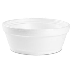 Dart® Foam Container, Squat, 8 oz, 4.63" Diameter x 1.13" h, White, 500/Carton