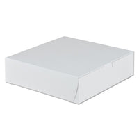 SCT® White One-Piece Non-Window Bakery Boxes, 9 x 9 x 2.5, White, Paper, 250/Carton Bakery Food Containers - Office Ready