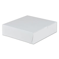 SCT® White One-Piece Non-Window Bakery Boxes, 9 x 9 x 2.5, White, Paper, 250/Carton