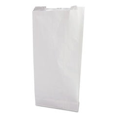 Bagcraft Grease-Resistant Single-Serve Bags, 6" x 0.75" x 6.5", White, 2,000/Carton
